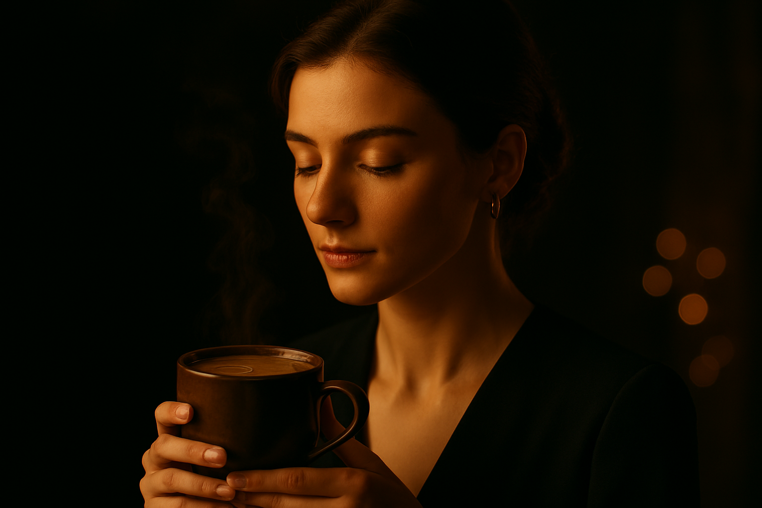 Chocolate derretendo em fundo preto luxuoso